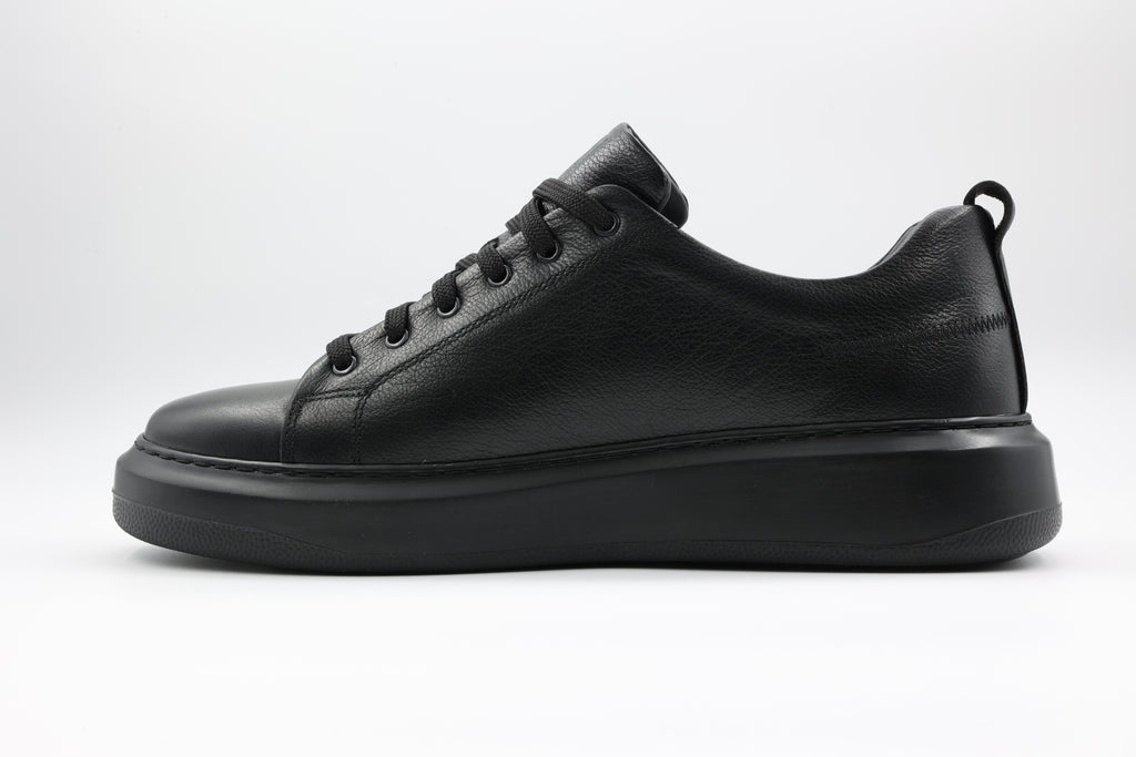 Benim Markam BM Galata%100 Deri Erkek Sneaker Siyah - Siyah taban
