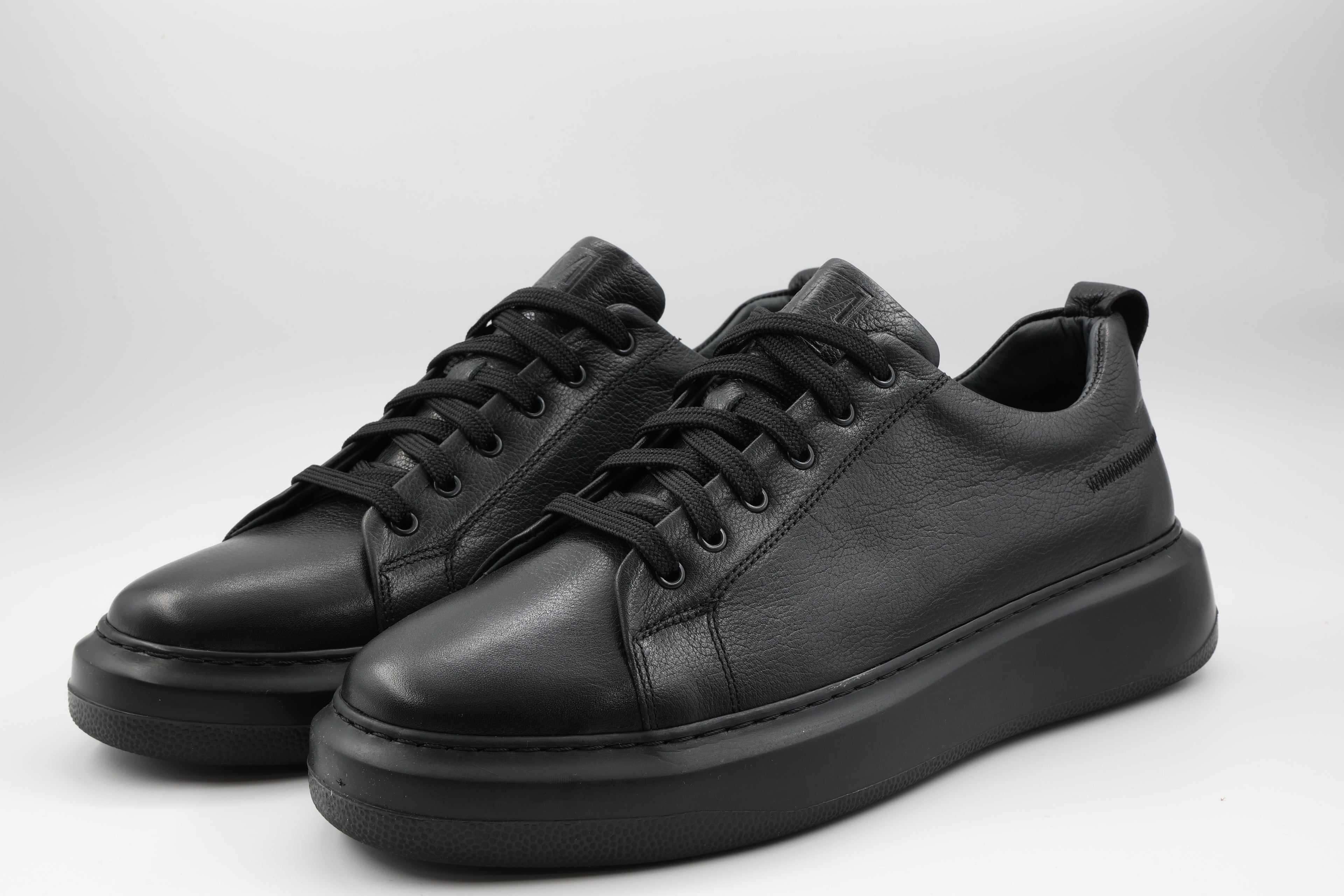 Benim Markam BM Galata%100 Deri Erkek Sneaker Siyah - Siyah taban