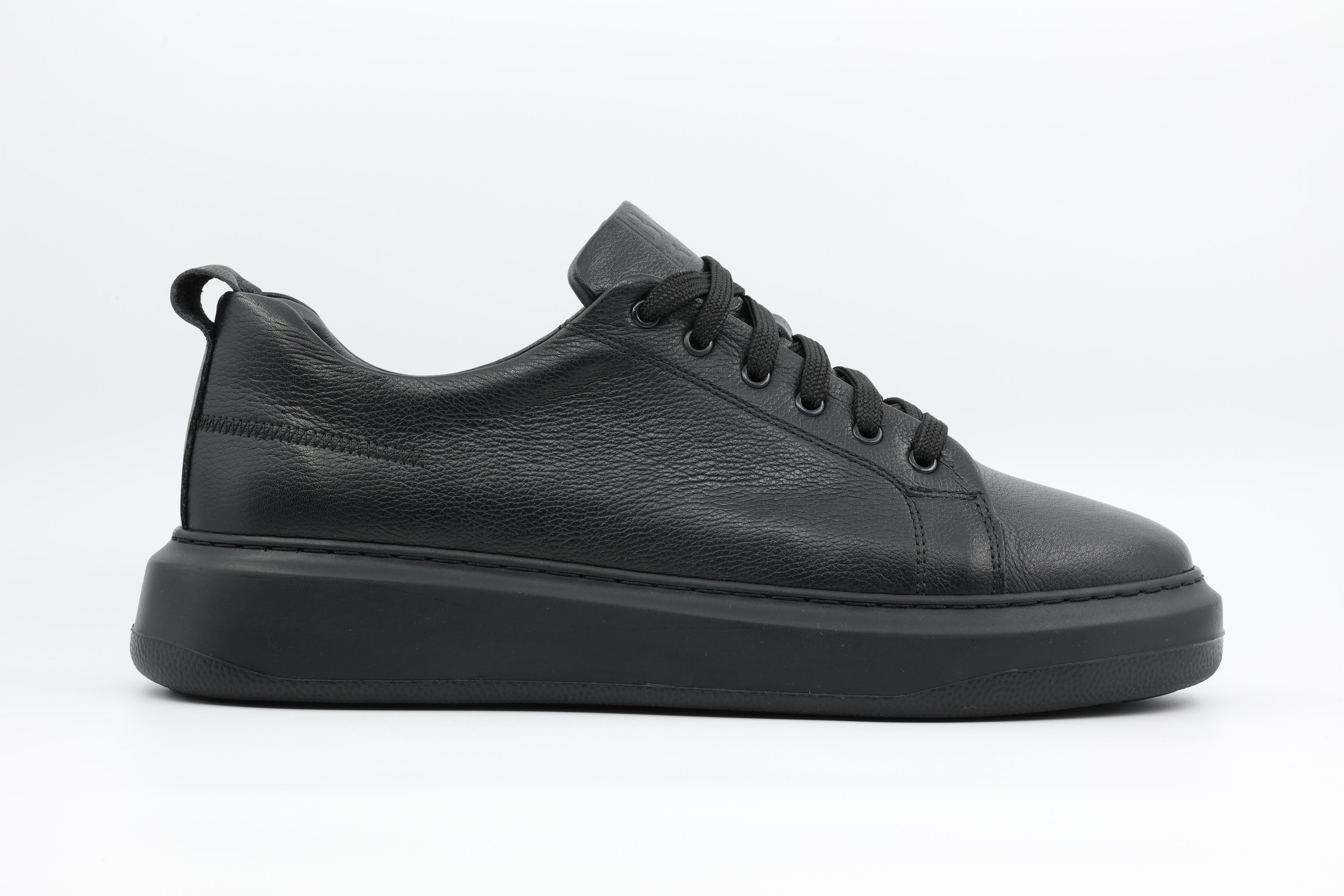 Benim Markam BM Galata%100 Deri Erkek Sneaker Siyah - Siyah taban