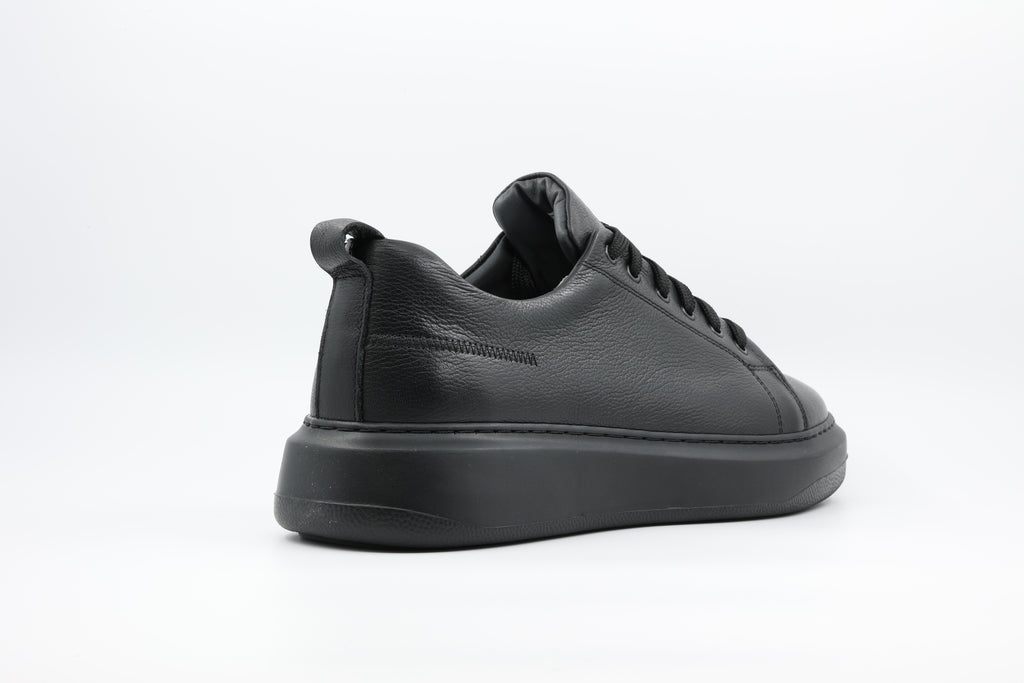 Benim Markam BM Galata%100 Deri Erkek Sneaker Siyah - Siyah taban