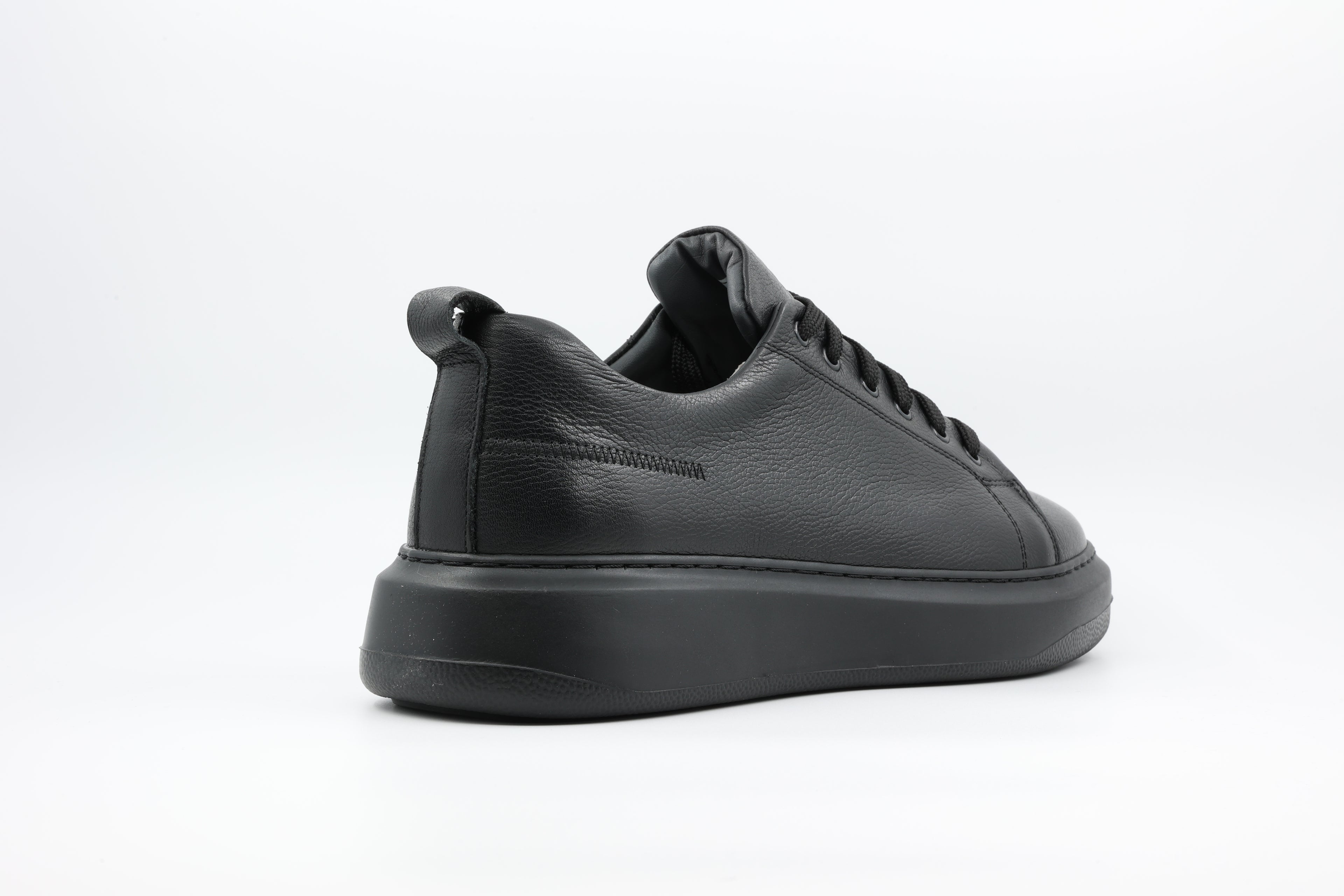 Benim Markam BM Galata%100 Deri Erkek Sneaker Siyah - Siyah taban
